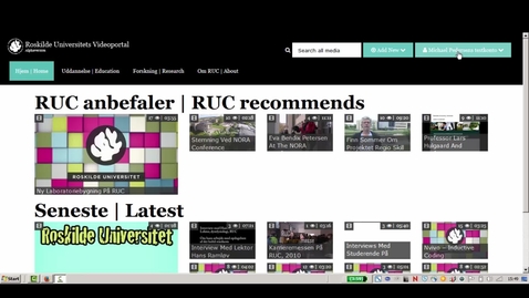 Thumbnail for entry Brugervejledning: Upload video til RUCs videoportal