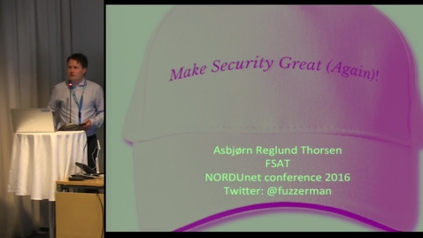 Thumbnail for entry Web security and Secure Research - NDN16 - Track3 D3 0900
