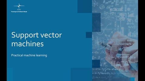 Thumbnail for entry Video 8 – Support vector machines.mov