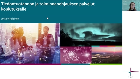 Thumbnail for entry Tiedontuotannon ja toiminnanohjauksen palvelut koulutukselle – Jutta Virolainen