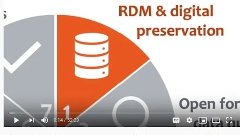 Thumbnail for entry Manage well and get preserved - 1. Research data management and digital preservation