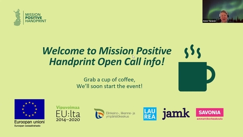 Thumbnail for entry Recording of the Mission Positive Handprint Open Call -info March 30th 2022