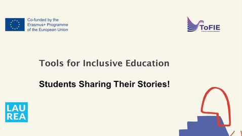 Thumbnail for entry Tools for inclusive education - students sharing their stories: Khadija Ben Ikhlef