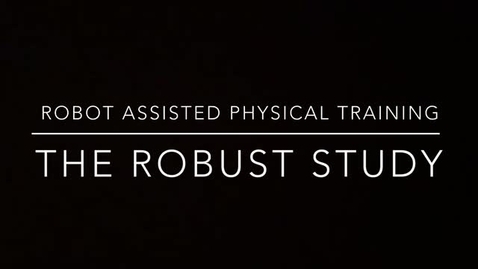 Thumbnail for entry Robot assisted physical training