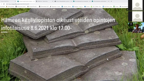Thumbnail for entry Oikeustieteiden (HTK/HTM, ON/OTM) opintojen info 8.6.2021