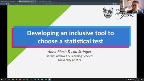 Thumbnail for entry Developing an inclusive tool to choose a statistical test