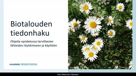 Thumbnail for entry Biotalouden tiedonhaku