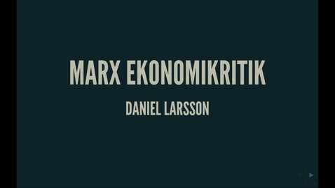 Thumbnail for entry Marx4: Ekonomikritik
