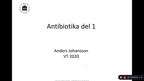 Thumbnail for entry T8 Infektion - Antibiotika del 1/3