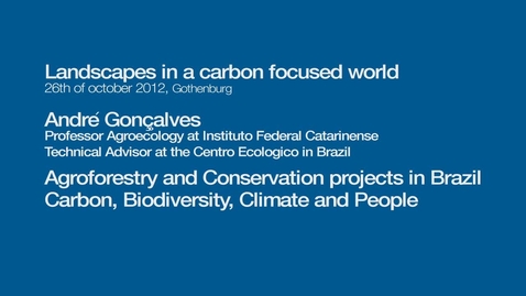 Tumnagel för Agroforestry and conversation projects in Brazil, carbon, biodiversity, climate and people