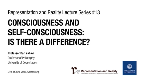 Thumbnail for entry Consciousness and Self-consciousness: Is There a Difference