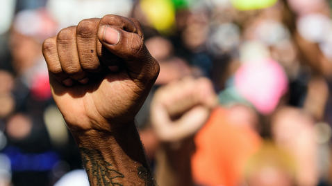 Tumnagel för Black lives matter - demonstrationer mot polisbrutalitet och rasism