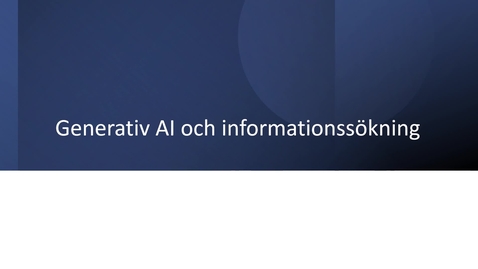 Tumnagel för inlägg AI och informationssökning