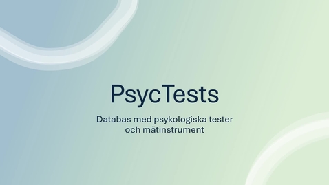 Tumnagel för inlägg PsycTests databas med psykologiska tester