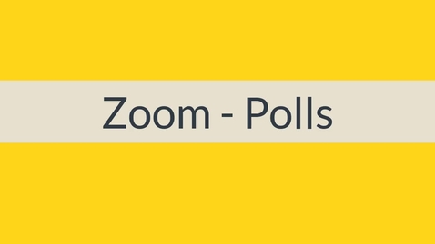 Miniatyr för inlägg Zoom - Polls