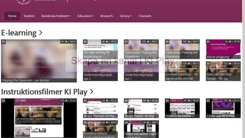 Thumbnail for entry Skapa en kanal på KI Play