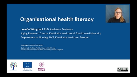 Thumbnail for entry Organisational health literacy