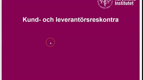 Thumbnail for entry Kund- och levernatörsreskontra