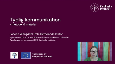Thumbnail for entry Tydlig kommunikation: metoder och material