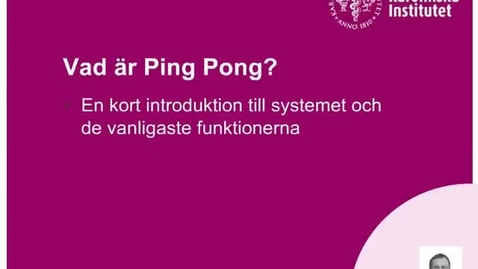 Thumbnail for entry Vad är pingpong