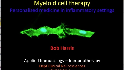 Thumbnail for entry Myeloid Cell Therapy platform
