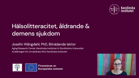 Thumbnail for entry Hälsolitteracitet, åldrande och demenssjukdom