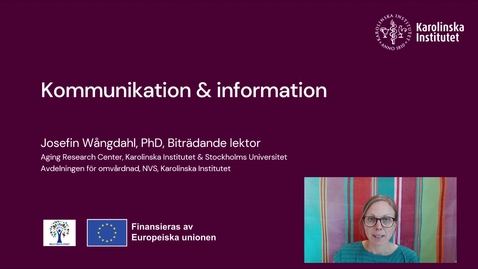 Thumbnail for entry Kommunikation &amp; information