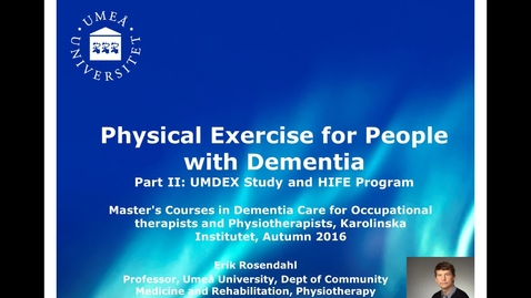 Thumbnail for entry Physical exercise for people with dementia, part 2