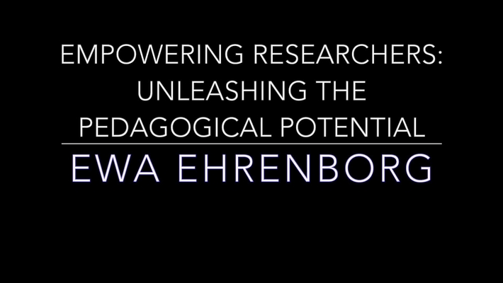 WISE talk &amp; mingle with Ewa Ehrenborg: Empowering Researchers - Unleashing the Pedagogical Potential