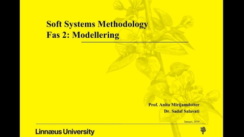 Miniatyr för mediepost Soft Systems Methodology - fas 2: modellering
