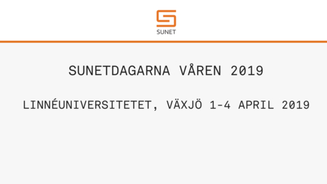 Thumbnail for entry SUNETDAGARNA VÅREN 2019