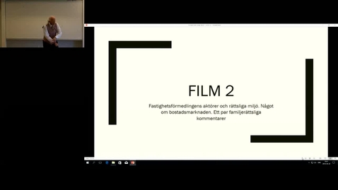 Thumbnail for entry Fastighetsförmedlingens aktörer och rättsliga miljö Lars Tegelberg Film 2 del 1