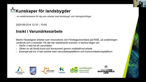 Thumbnail for entry Insikt i varumärkesarbete  -- Martin Hesselgren