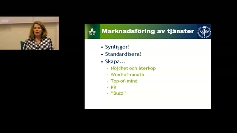 Thumbnail for entry Marknadsföring av tjänster Block 4 Hanna Hjalmarsson