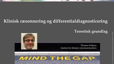 Thumbnail for entry 2. Klinisk ræsonnering og differentialdiagnosticering - teoretisk grundlag