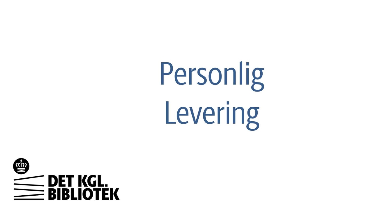 Personlig levering af bestilte bøger