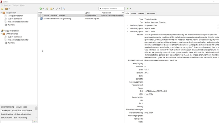 Introduktion til Zotero (2)
